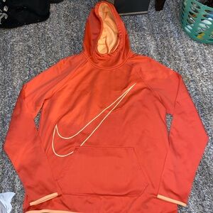 Orange Nike Hoodie with Logo